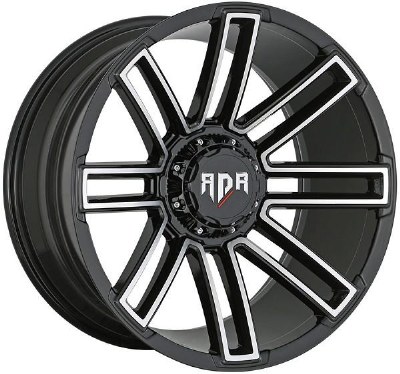 20X10 6-135 / 6-139.7 NEG18 108 (B+M) BLACK W/ MACHINED FACE **ONLY SOLD IN SETS OF 4**