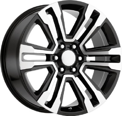 24X10 6-139.7 +25 78.1 BLACK W/MACH FACE (FITS 2019+)