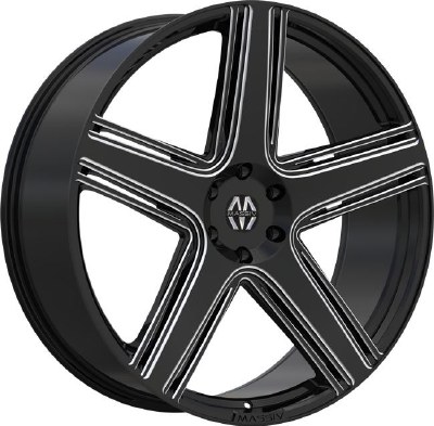 26X9.5 6-135 +25 87.1 BLACK AND MILLED - CLASSICO