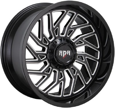 20X10 6-135 / 6-139.7 NEG18 108 BLACK AND MILLED **ONLY SOLD IN SETS OF 4**