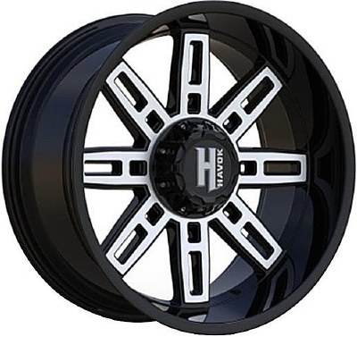 20X10 6-135 / 6-139.7 NEG18 108 BLACK AND MACHINED **ONLY SOLD IN SETS OF 4**