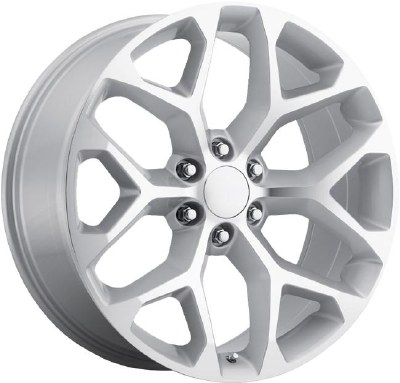 26X10 6-139.7 +24 78.1 SILVER W/MACH FACE (FITS 2019+) **ONLY SOLD IN SETS OF 4**