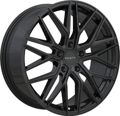 20X10.5 5-112 +42 66.56 FULL GLOSS BLACK FLOW FORGED