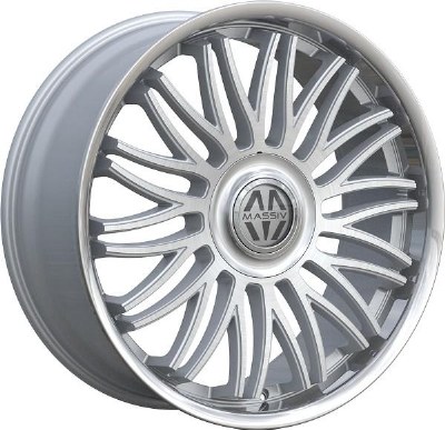 22X9.0 5-112 / 5-114.3 +40 74.1 SILVER BRUSHED STAINLESS LIP FOATING CAP - FUEGO