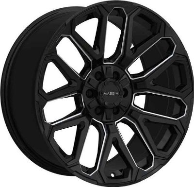 20X9.0 6-120 / 6-139.7 +0 78.1 BLACK AND MILLED (FITS 2019+)