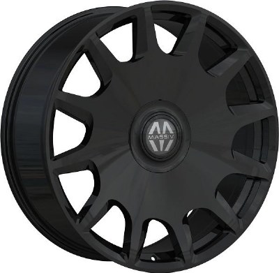 24X9.0 6-135 / 6-139.7 +25 87.1 FULL GLOSS BLACK FOATING CAP - C.E.O.