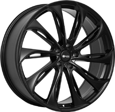 22X8.5 5-120 +36 72.56 FULL SATIN BLACK **ONLY SOLD IN SETS OF 4**