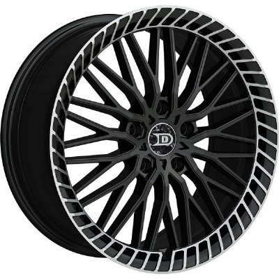18X8.0 5-120 +38 74.1 BLACK AND MACHINED FLANGE