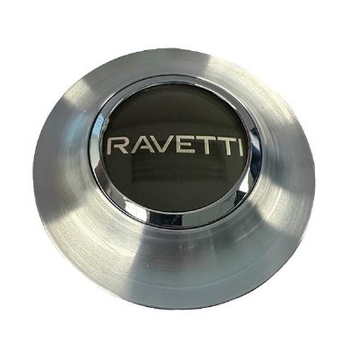 RAVETTI FLOATING CAP BRUSHED OUTER RING WITH BLACK LOGO