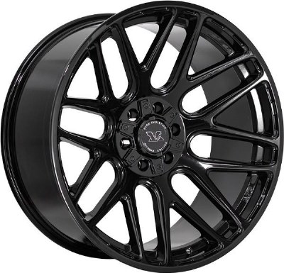 20X9.0 8-165 +0 125 GLOSS BLACK