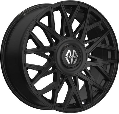 22X9.0 6-135 / 6-139.7 +25 87.1 FULL GLOSS BLACK FLOATING CAP - MAGNUS