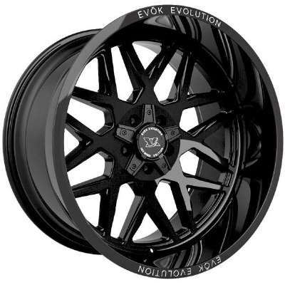 20X10 5-127 / 5-139.7 NEG19 78.1 GLOSS BLACK / MILLED WORDS ONLY *** CLOSEOUT; SOLD IN SETS OF 4 ***
