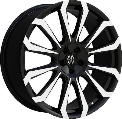 20X8.5 5-112 / 5-114.3 +35 74.1 BLACK AND MACHINED - TITAN