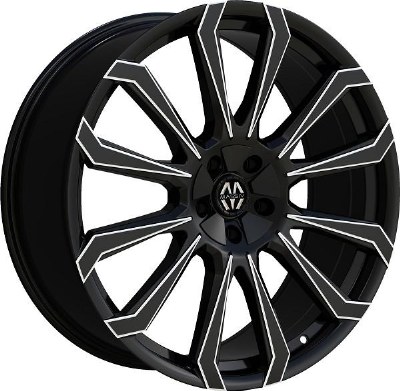 20X8.5 5-114.3 / 5-127 +35 74.1 BLACK AND MILLED - TITAN