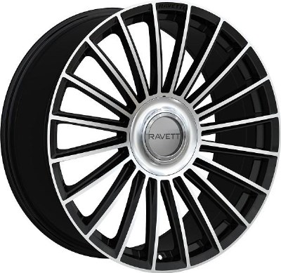 20X8.5 5-114.3 / 5-120 +38 74.1 BLACK AND MACHINED FLOATING CAP