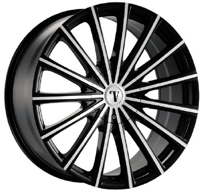 22X8.0 5-114.3 / 5-120 +38 74.1 BLACK W/MACH FACE