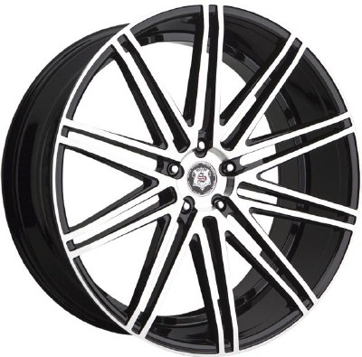 22X8.0 5-114.3 +38 73.1 BLACK AND MACHINED **ONLY SOLD IN SETS OF 4**