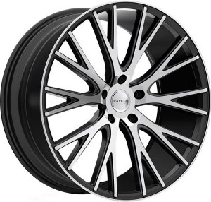 22X9.0 5-114.3 +40 74.1 SATIN BLACK WITH MACHINED FACE