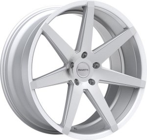 22X9.0 5-112 +32 66.56 SILVER WITH BRUSHED FACE
