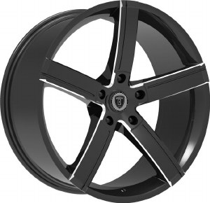 22X9.5 5-120 +13 74.1 BLACK AND MILLED