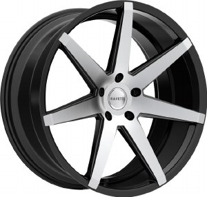 22X10 5-120 +32 74.1 SATIN BLACK WITH MACHINED FACE