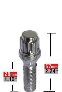 Additional picture of 12 MM 1.50 X 28MM CONICAL SPLINE LUG BOLT - (20 BOLTS + 1KEY)