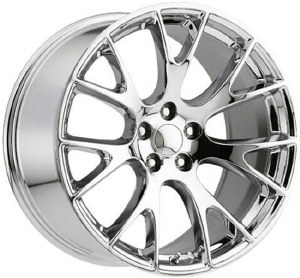 22X11 5-115 +27 71.6 CHROME **ONLY SOLD IN STAGGERED SETS**