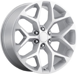 22X9.5 6-139.7 +30 78.1 BRIGHT SILVER MACHINED FACE (FITS 2019+)