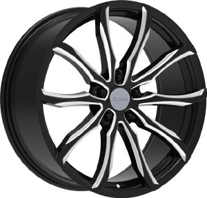 20X8.5 5-120 +35 74.1 BLACK AND MILLED 20X8.5 5-120 +35 74.1 BLACK AND MILLED