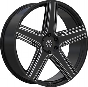 22X9.0 5-114.3 +40 74.1 BLACK AND MILLED - CLASSICO