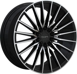 18X8.0 5-100 / 5-114.3 +38 73.1 BLACK WITH MACHINED FACE