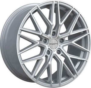 22X9.0 5-112 +32 66.56 SILVER WITH BRUSHED FACE FLOW FORGED