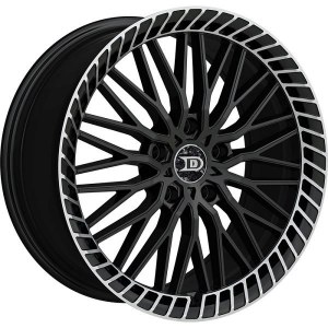18X8.0 5-120 +38 74.1 BLACK AND MACHINED FLANGE