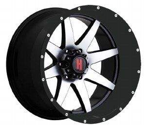 20X9.0 5-127 +12 78.1 SATIN BLACK MACHINED FACE
