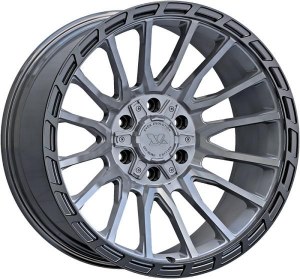 20X10 8-165 NEG19 125 GLOSS GUNMETAL / BLACK FLANGE