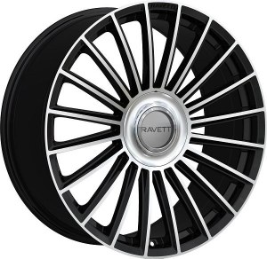 20X8.5 5-114.3 / 5-120 +38 74.1 BLACK AND MACHINED FLOATING CAP