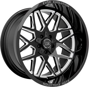 22X12 8-165 NEG44 125 BLACK AND MILLED