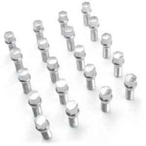 14 MM X 1.25 CONICAL SEAT LUG BOLT KIT 27MM THREAD LENGTH (20 BOLTS)