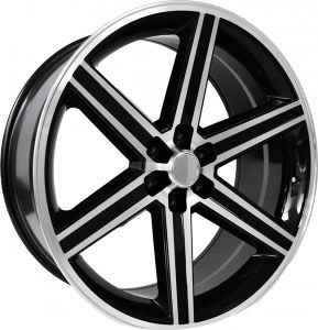24X10 6-139.7 +10 78.1 BLACK W/MACH FACE - IROC REPLICA
