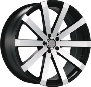 20X8.5 5-115 +13 73.1 BLACK W/MACH FACE 20X8.5 5-115 +13 73.1 BLACK W/MACH FACE