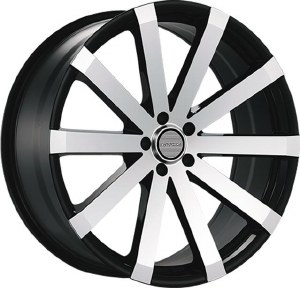 20X8.5 5-115 +13 73.1 BLACK W/MACH FACE