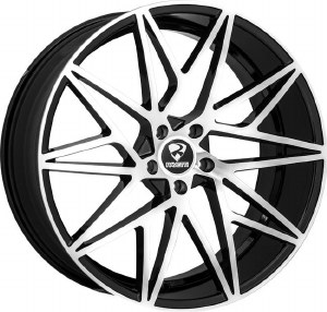 20X8.5 5-120 +38 74.1 BLACK WITH MACHINED FACE