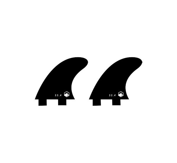 Liquid Force S 3.4 inch Dual Tab Wakesurf Side Fins  -  Pair