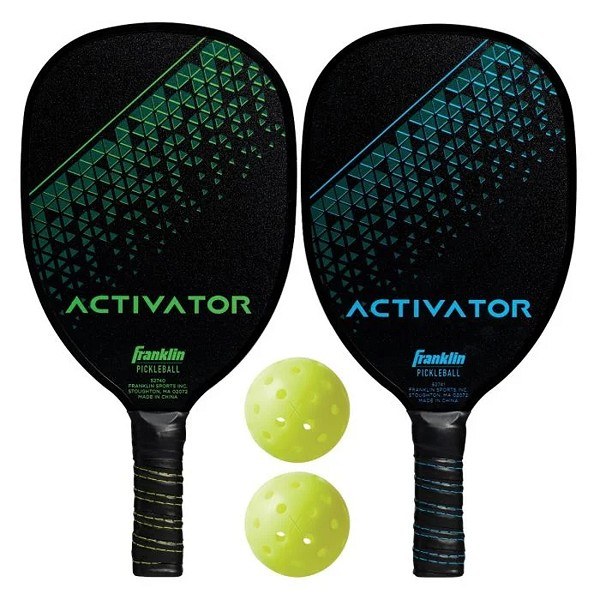 2 Wood Paddles & Pickleballs Set - Activators - by Franklin