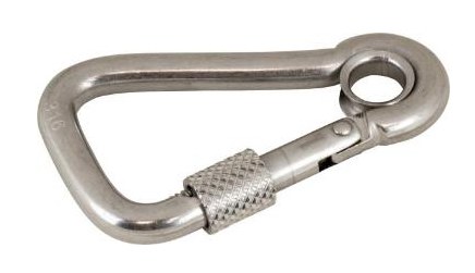 4 3/4" Asym Snap Hook w/Eye - Stainless - by Sea Dog