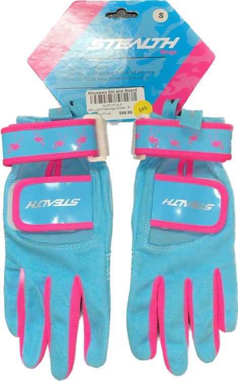 Stealth Light Style Flamingo Waterski & Wakeboard Gloves  - 2XL