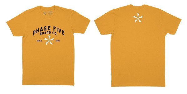 Phase 5 Short Sleeve T-Shirt - Yellow Logo - M
