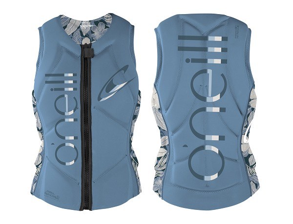 O'Neill Womens Slasher Comp Style Vest Floral Denim/Trop - 8