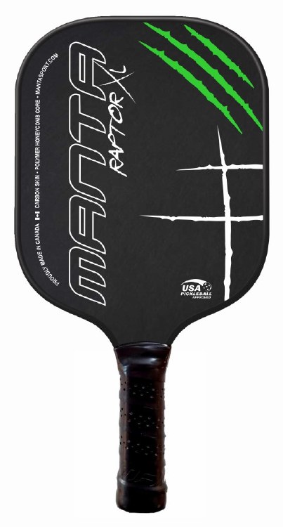 Manta Raptor XL Carbon Pickleball Paddle - Green