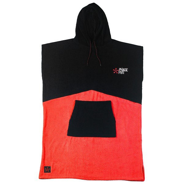 Phase Hooded Towel/Poncho - Red